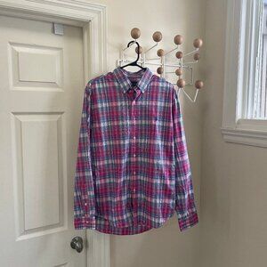 Ralph Lauren - Casual Plaid Button Down - Pink - Men's - Large